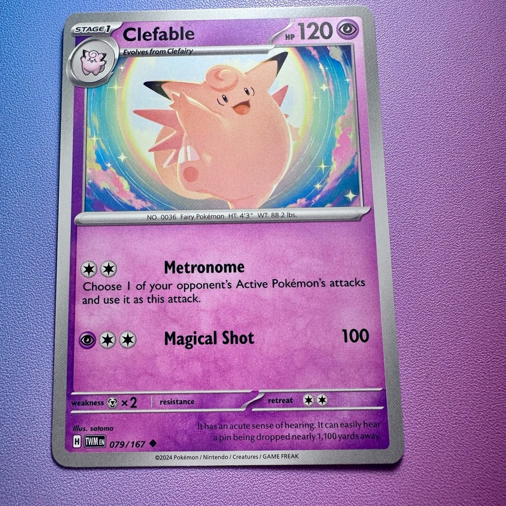 clefable - 079/167 (uncommon) — pokemon: twilight masquerade
